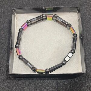 Iridescent All Magnetic Double Beaded Bracelet #162